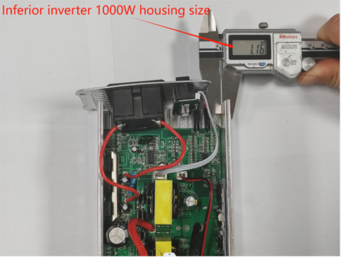 Inferior quality inverter 1000W housing size