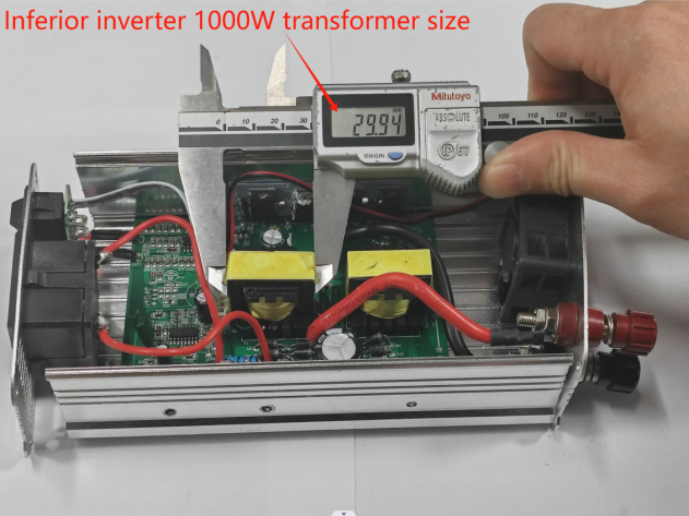Inferior quality inverter 1000W transformer size