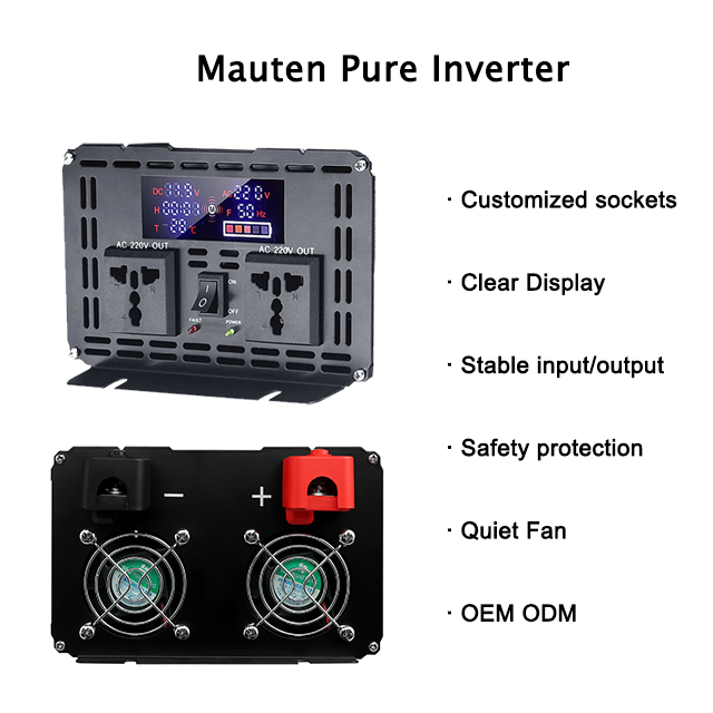 Mauten Portable Power Inverter 600W 1000W 1200W 1500W 2000W 2500W 3000W 4000W 5000W Pure Sine Wave Inverter Stable Output
