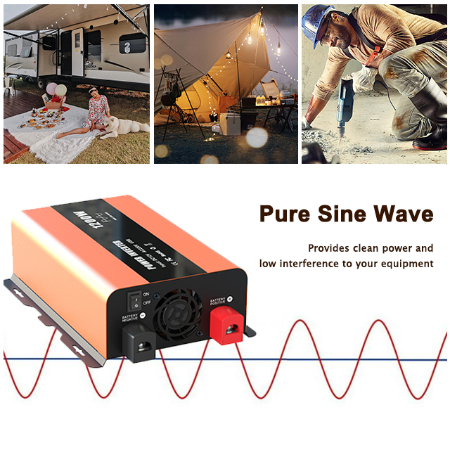 New Design Portable Inverter 1200W Pure Sine Wave Car Inverter 110V 220V With Mppt Charge Controller Mauten