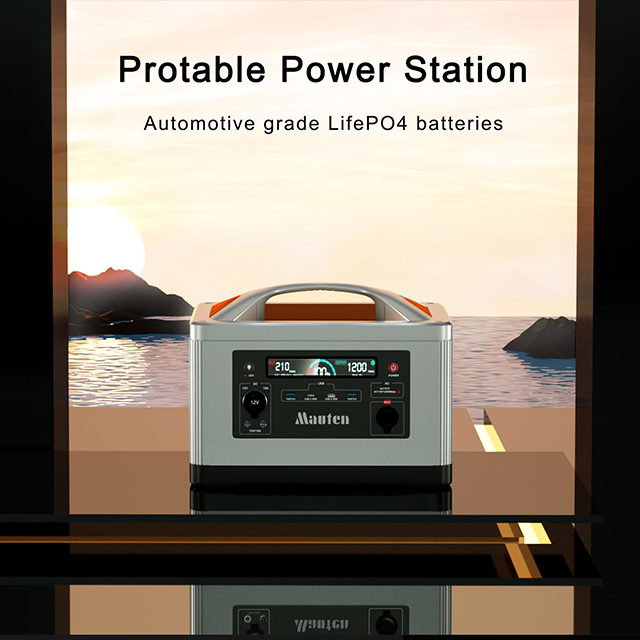 Mauten Portable Power Station 1200W LiFePO4 Solar Generator Fuel-less Emergency Power EU/US/JP/Universal Custom